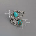 Bohemian Adjustable Open Ring For Women Vintage Faux Turquoise Statement Jewelry view 4