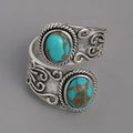 Bohemian Adjustable Open Ring For Women Vintage Faux Turquoise Statement Jewelry view 5