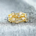 European Korean Multi Layer Geometric Ring, Delicate Style Niche Design Daily Fashion Jewelry view 4