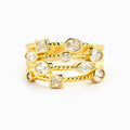 European Korean Multi Layer Geometric Ring, Delicate Style Niche Design Daily Fashion Jewelry view 5