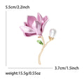 Alloy Enamel Tulip Pearl Brooch For Suit Lapel Fashion Decoration view 5