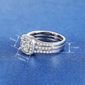 Luxury Bridal Ring Three Piece Set, Elegant Fashion Wedding Jewelry Accessories For Women view 4