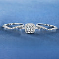 Luxury Bridal Ring Three Piece Set, Elegant Fashion Wedding Jewelry Accessories For Women view 3