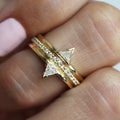 Niche Triangle Ring For Women, Micro Paved Zircon French Elegant Fashion Jewelry view 2