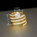 Irregular Light Luxury Multi Layer Heart Ring For Women, Shiny Zircon Fashion Jewelry view 4