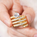 Irregular Light Luxury Multi Layer Heart Ring For Women, Shiny Zircon Fashion Jewelry view 3