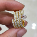 Irregular Light Luxury Multi Layer Heart Ring For Women, Shiny Zircon Fashion Jewelry view 5