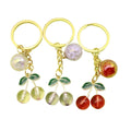 Metal Cute Red Flower Heart Keychain Gift view 5