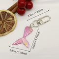 Zinc Alloy Gradient Mermaid Tail Keychain Bag Charm Gift view 2