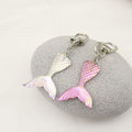 Zinc Alloy Gradient Mermaid Tail Keychain Bag Charm Gift view 4
