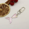Zinc Alloy Gradient Mermaid Tail Keychain Bag Charm Gift view 6