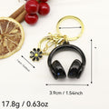 Metal 3D Headphone Keychain For Bag Charm Gift view 2
