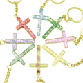 Metal Cross Keychain Bag Charm Gift – Green view 5