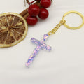 Metal Cross Keychain Bag Charm Gift – Green view 8