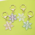 Metal Transparent Snowflake Keychain Christmas Car Hanging Charm view 1