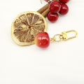 Metal 3D Cherry Keychain For Backpack Bag Charm Gift view 5