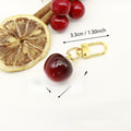 Metal 3D Cherry Keychain For Backpack Bag Charm Gift view 2