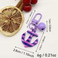 Metal Sailor Anchor Bell Keychain Striped Bag Charm Gift view 2