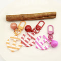Metal Sailor Anchor Bell Keychain Striped Bag Charm Gift view 3