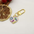 Colorful Printed Heart Evil Eye Keychain Bag Charm view 6