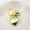 Zinc Alloy Heart Ball Loose Metal Spacer Beads for DIY Jewelry Making view 3