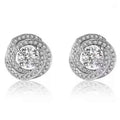 Rose Flower Stud Earrings For Women Daily Floral Jewelry Shiny Elegant Lady Ear Accessories view 2