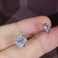 Rose Flower Stud Earrings For Women Daily Floral Jewelry Shiny Elegant Lady Ear Accessories view 3