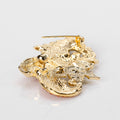 Red Gold Tone Flower Crystal Metal Brooch Pin 5.2 x 2 cm view 5