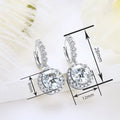 Geometric Luxury Bridal Drop Earrings For Women, Sparkling Dress Accessories With Elegant Style view 4