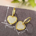 Heart Dangle Earrings For Women, Micro Pave Zircon Sparkling Light Luxury Princess Jewelry view 4