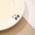 Korean Geometric Double Ball Stainless Steel Rhinestone Studs Elegant Minimalist Daily Fashion Earrings view 3