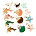 Alloy Enamel Dolphin And Starfish Pendant Charms For DIY Necklace Bracelet Jewelry Accessories view 5