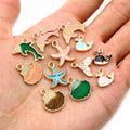 Alloy Enamel Dolphin And Starfish Pendant Charms For DIY Necklace Bracelet Jewelry Accessories view 2