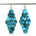 Round Geometric Shell Tassel Drop Earrings Vacation Style Elegant Ear Hook Jewelry view 5