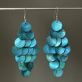 Round Geometric Shell Tassel Drop Earrings Vacation Style Elegant Ear Hook Jewelry view 1