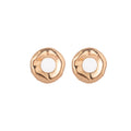 Luxury Irregular Hollow Round Gold Alloy Stud Earrings For Women, Elegant Statement Metal Earrings view 5