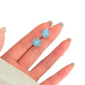 Artificial Crystal Flower Stud Earrings Fresh Vacation Style Sweet Floral Design view 5