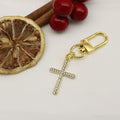 Alloy Cross Charm Keychain Bag Ring Accessory view 2