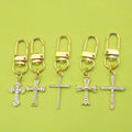 Alloy Cross Charm Keychain Bag Ring Accessory view 1