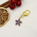 Alloy Purple Cherry Blossom Keychain DIY Accessory view 6