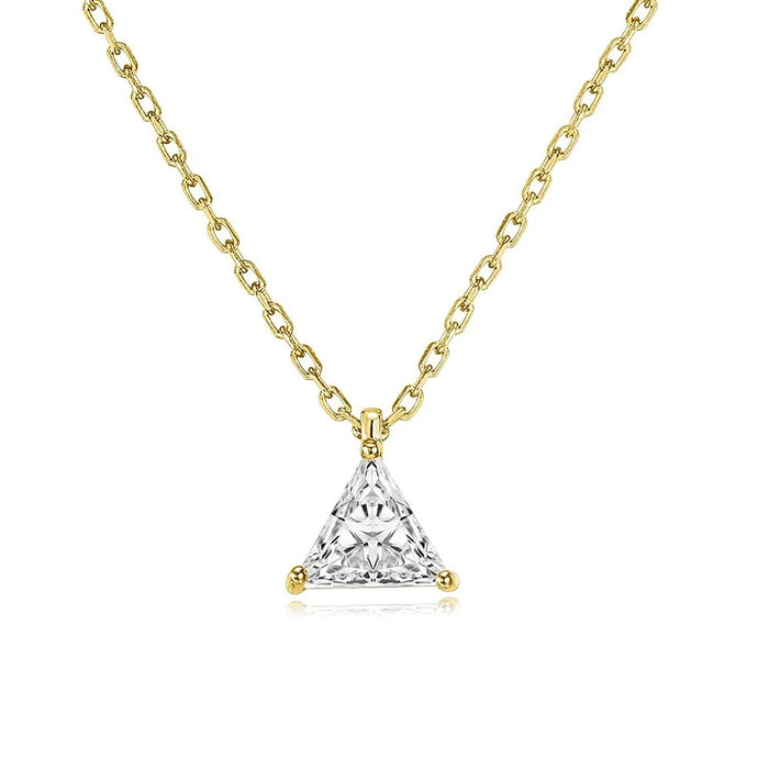 Women's Simple Triangle Geometric Choker Necklace, Fashion Daily Minimalist Neck Jewelry
