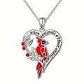 Parrot Jewelry Set With Painted Oil Engraved Heart Design, Trendy Niche Accessory Set view 5