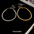 Copper Zircon Mesh Round Geometric Bangle For Women Light Luxury European Style Jewelry view 2