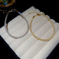 Copper Zircon Mesh Round Geometric Bangle For Women Light Luxury European Style Jewelry view 4