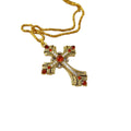 Rhinestone Cross Pendant Alloy Necklace For Women French Vintage Light Luxury Collarbone Chain view 5