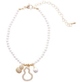 Light Luxury Faux Pearl Zircon Hollow Gourd Pendant Bangle For Women Vintage French Bracelet view 5