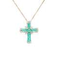 Resin Zircon Cross Pendant Necklace Geometric Luxury Collarbone Chain Fashion Jewelry view 5