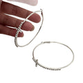 Alloy English Letter Rhinestone Round Hoop Earrings Minimalist European Style Light Luxury Jewelry view 5