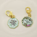 Metal Floral Thank You Tag Keychain Mother's Day Gift view 3