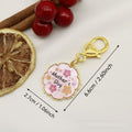 Metal Floral Thank You Tag Keychain Mother's Day Gift view 2